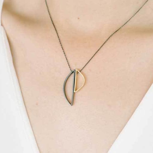 Demi Selene Necklace in Sterling Silver and Rose Gold - Vanessa Gade  Jewelry Design